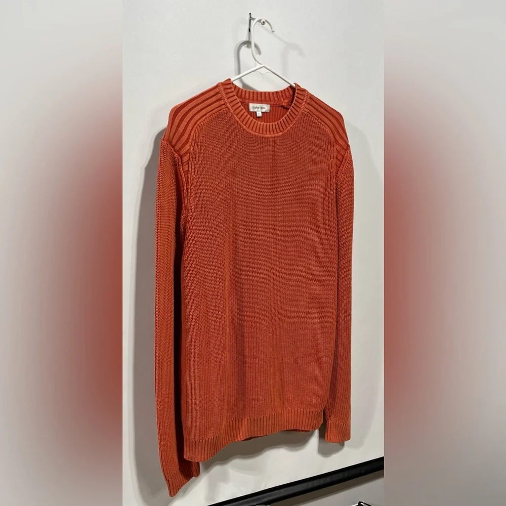 Tyler Boe Men's Burnt Orange 100% Cotton Crewneck Sweater‎